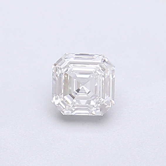 Actual 0.29 carat E Asscher lab-grown diamond