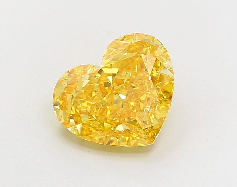 5.02 ct Heart, Fancy Vivid Yellow VS2 IGI CVD