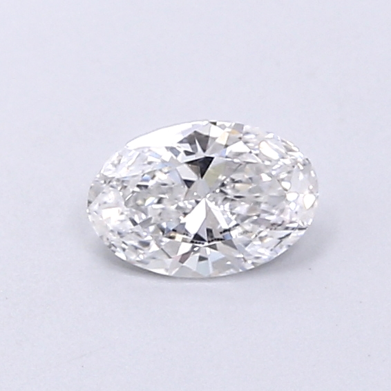 Actual 0.29 carat D Oval lab-grown diamond