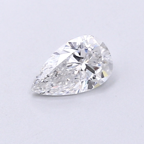 Actual 0.29 carat D Pear lab-grown diamond
