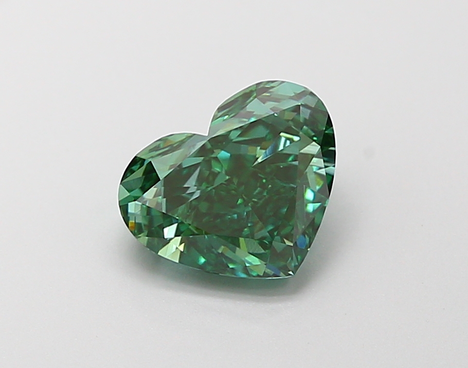 1.03 ct Heart Fancy Vivid Green Lab-Grown Diamond