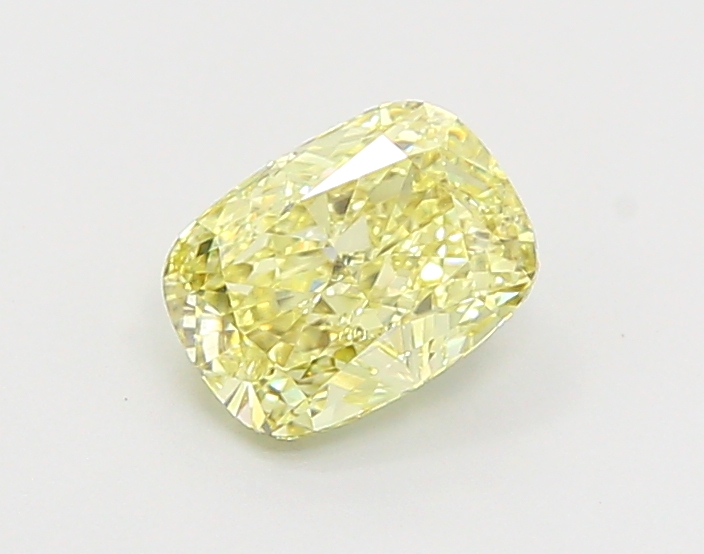 0.87 ct Yellow (Intense) VVS2 Cushion lab-grown diamond