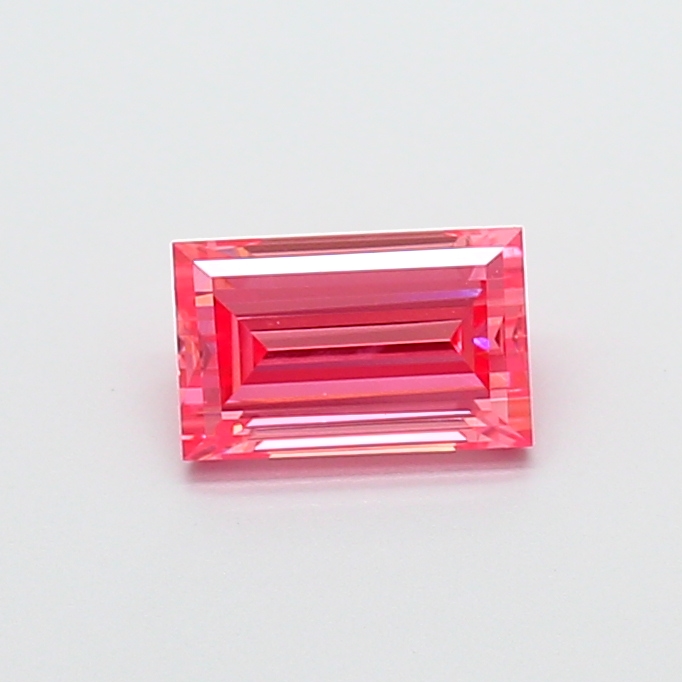 0.88 ct Baguette Fancy Vivid Pink Lab-Grown Diamond