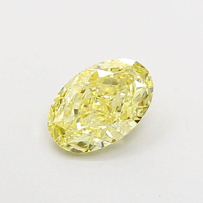 0.46 ct Oval Fancy Vivid Yellow Lab-Grown Diamond