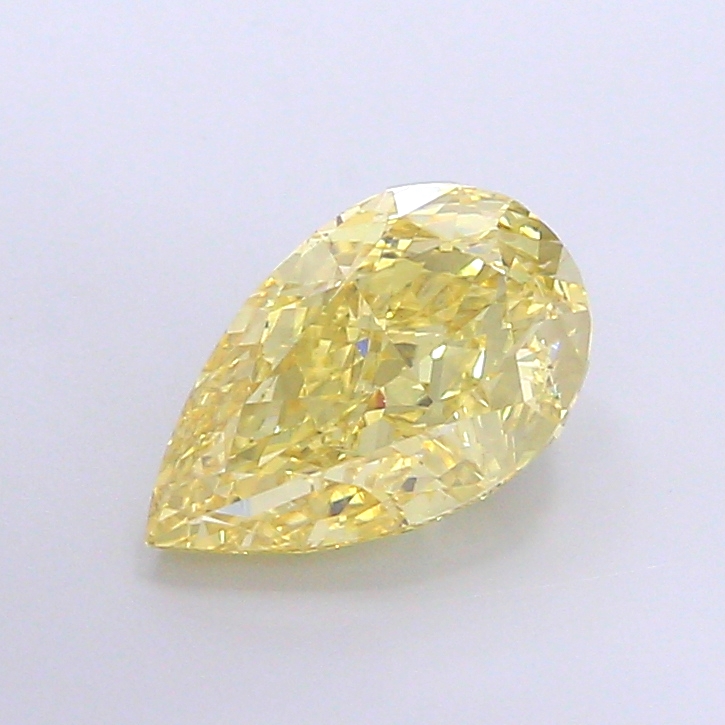3.84 ct Pear Fancy Intense Yellow Lab-Grown Diamond