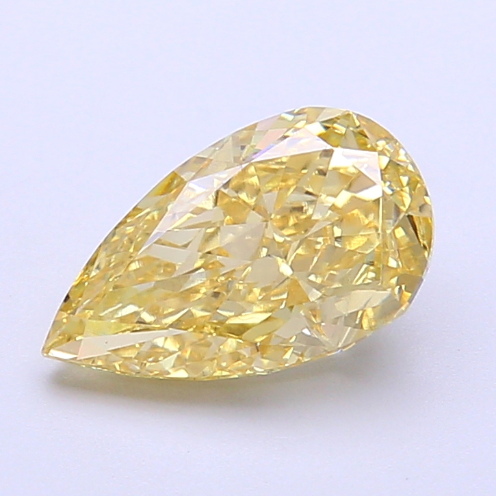 2.02 ct Pear Fancy Intense Yellow Lab-Grown Diamond
