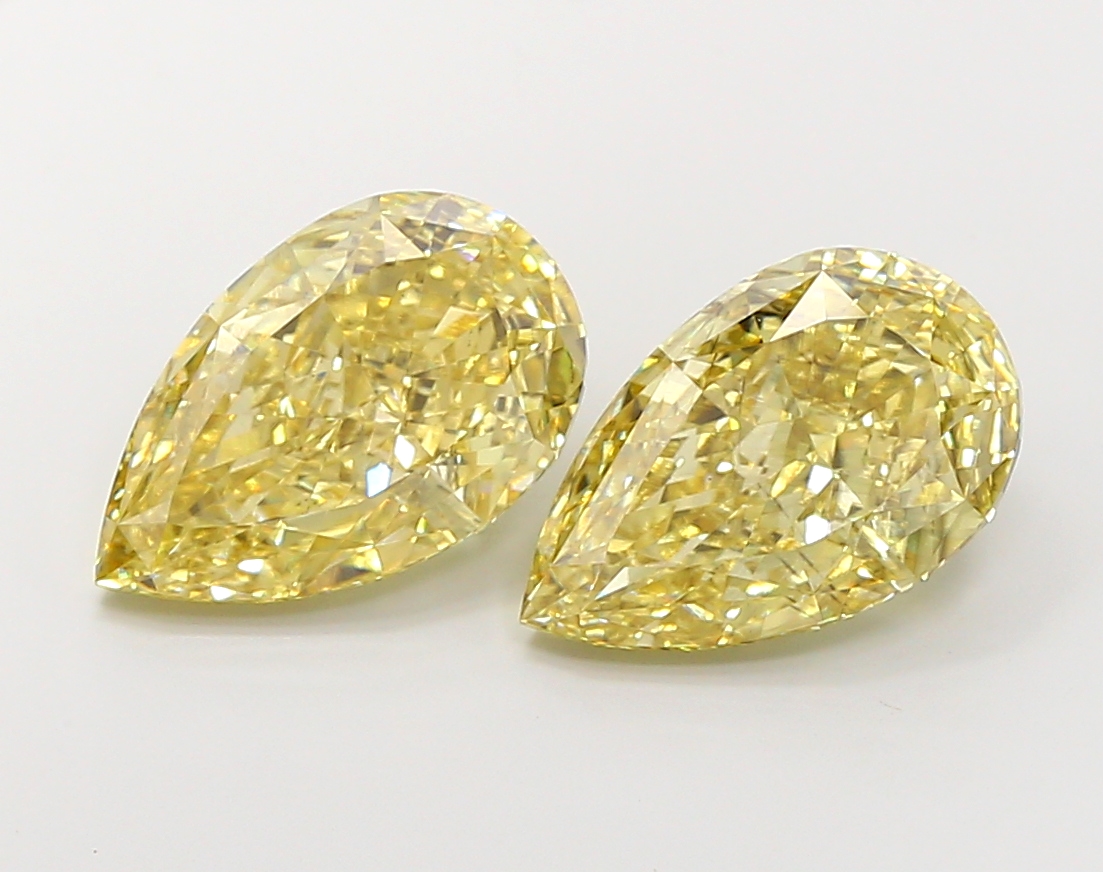 5.01 ct Pear Fancy Intense Yellow Lab-Grown Diamond