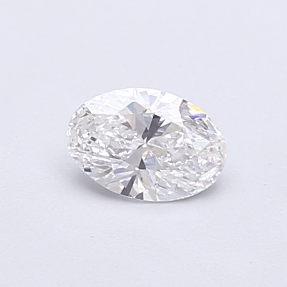 Actual 0.29 carat D Oval lab-grown diamond