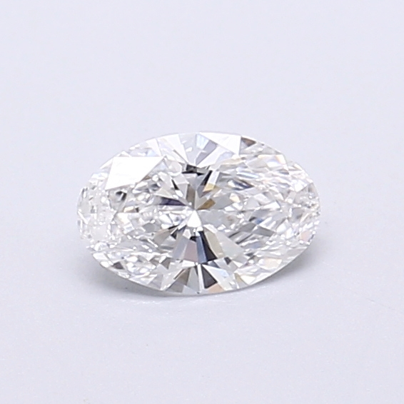 Actual 0.29 carat D Oval lab-grown diamond