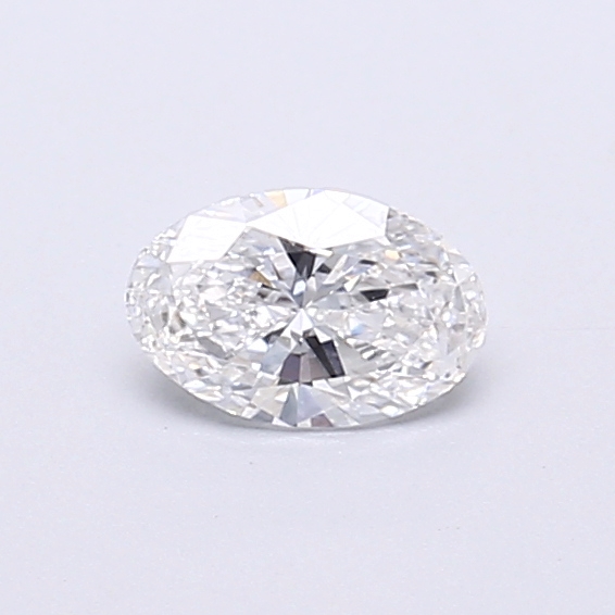 Actual 0.29 carat D Oval lab-grown diamond