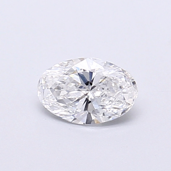 Actual 0.29 carat D Oval lab-grown diamond