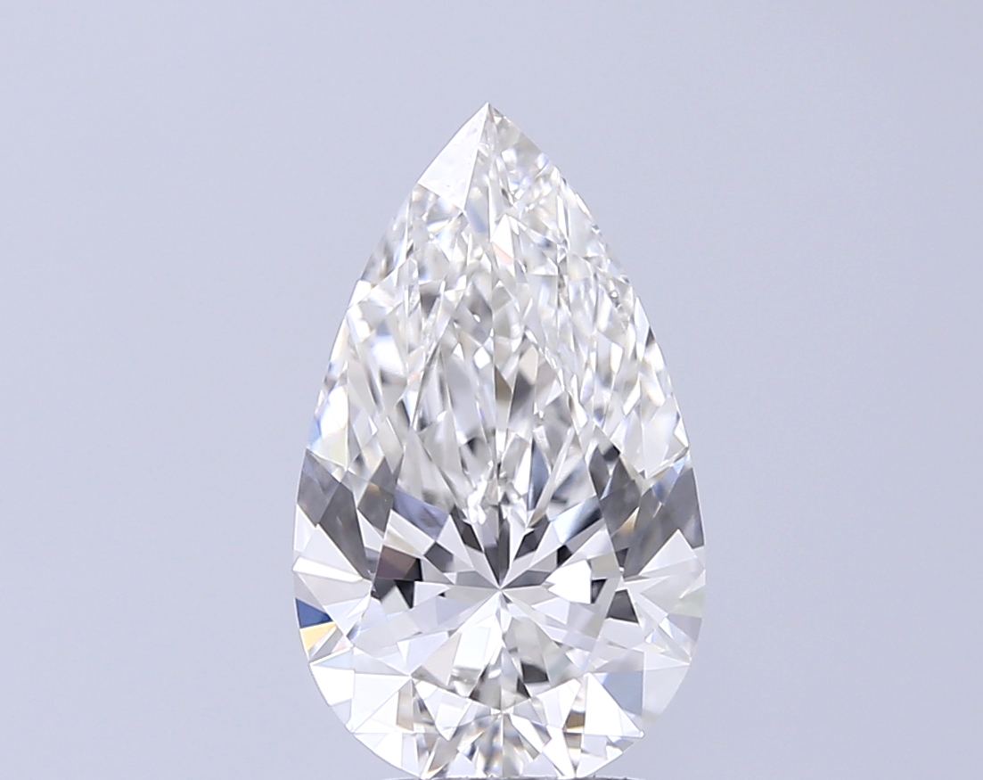3.06 ct G VVS2 Pear Brilliant lab-grown diamond