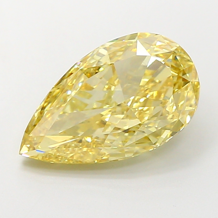 5.01 ct Pear Fancy Intense Yellow Lab-Grown Diamond