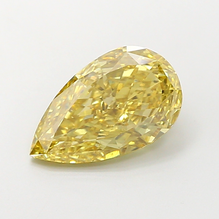 3.01 ct Pear Fancy Intense Yellow Lab-Grown Diamond
