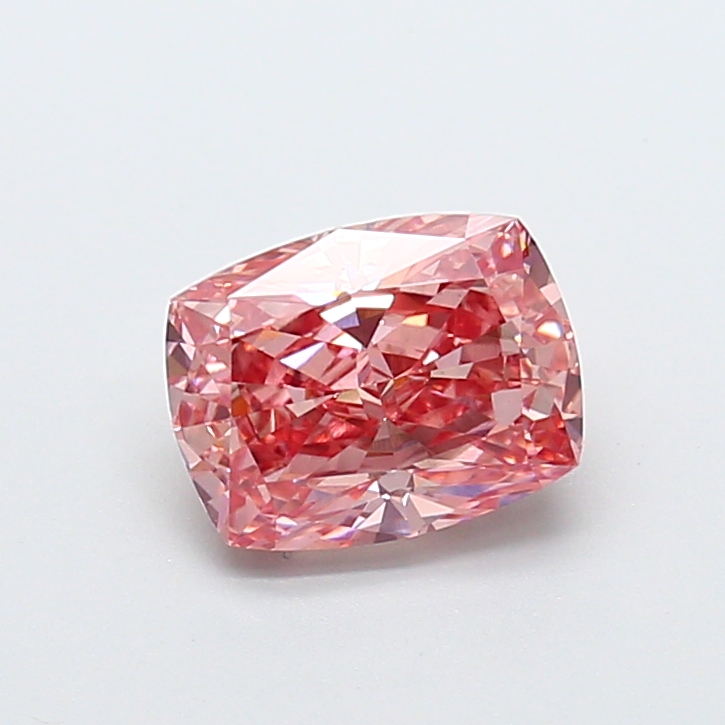 2.09 ct Pink (Vivid) VS1 Cushion lab-grown diamond