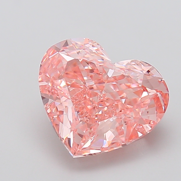5.02 ct Heart Fancy Vivid Pink Lab-Grown Diamond