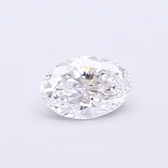 Actual 0.31 carat D Oval lab-grown diamond