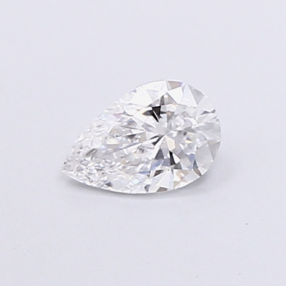 Actual 0.27 carat D Pear lab-grown diamond
