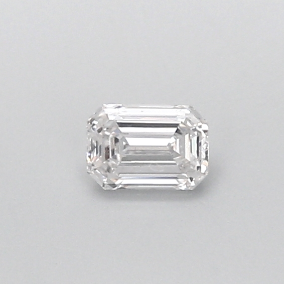 Actual 0.37 carat E Emerald lab-grown diamond