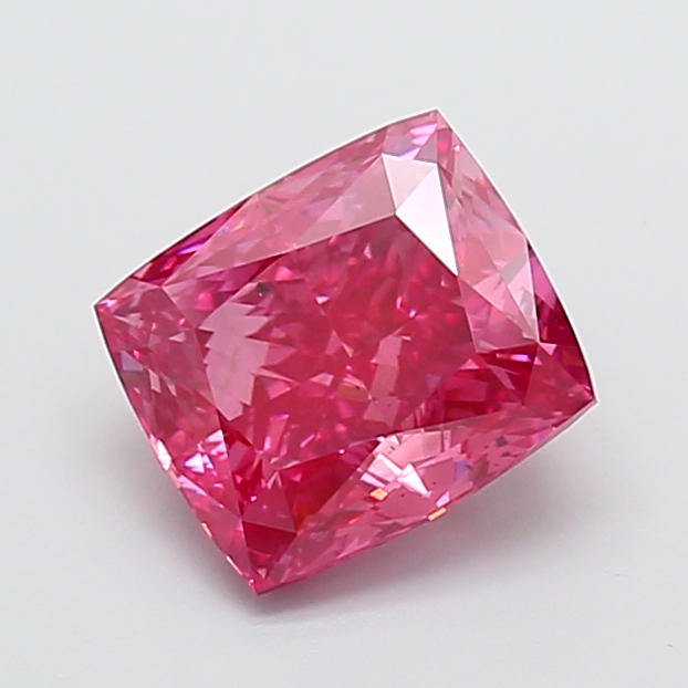 3.13 ct Cushion Fancy Vivid Pink Lab-Grown Diamond