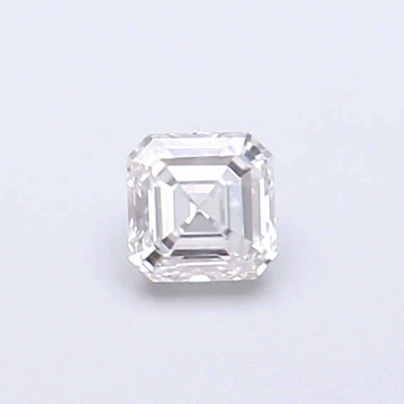 Actual 0.3 carat E Asscher lab-grown diamond