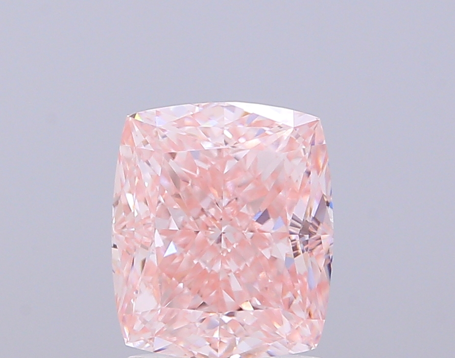 3.01 ct Cushion Fancy Intense Pink Lab-Grown Diamond