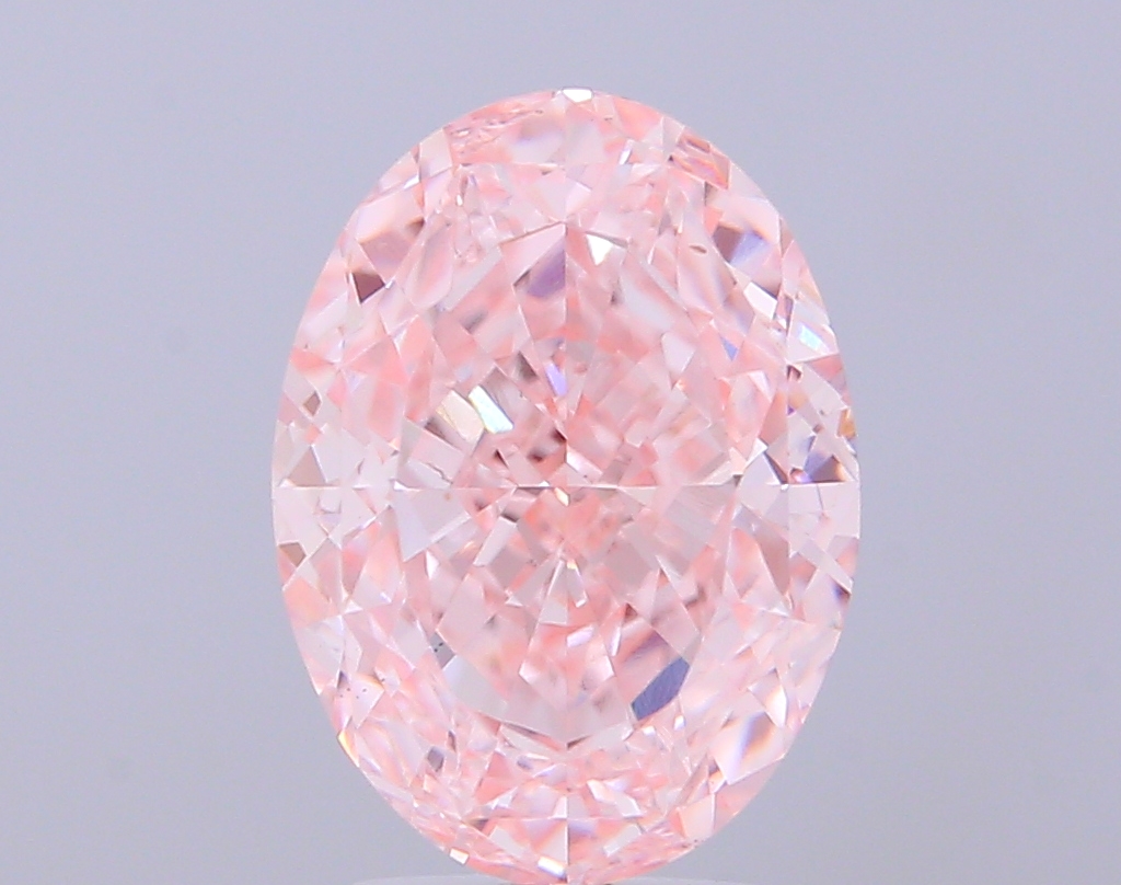 5.02 ct Oval Fancy Intense Pink Lab-Grown Diamond