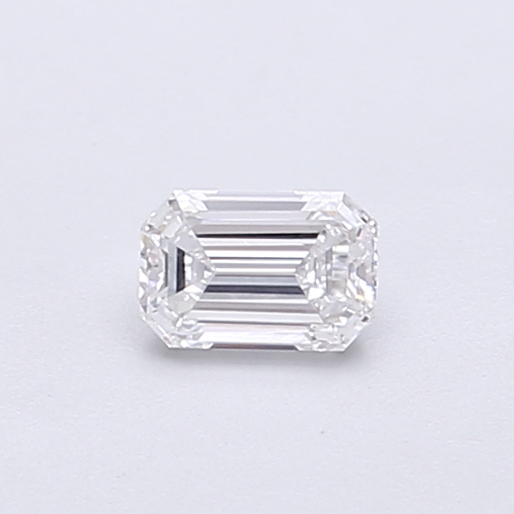 Actual 0.26 carat D Emerald lab-grown diamond