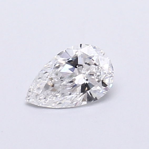 Actual 0.27 carat D Pear lab-grown diamond