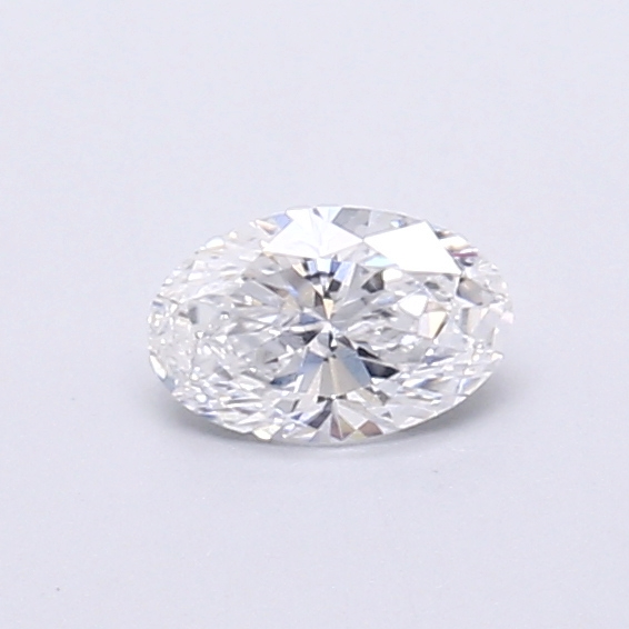 Actual 0.28 carat D Oval lab-grown diamond