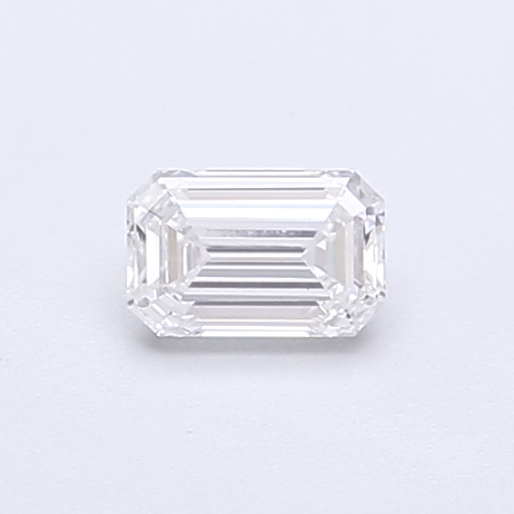 Actual 0.33 carat D Emerald lab-grown diamond