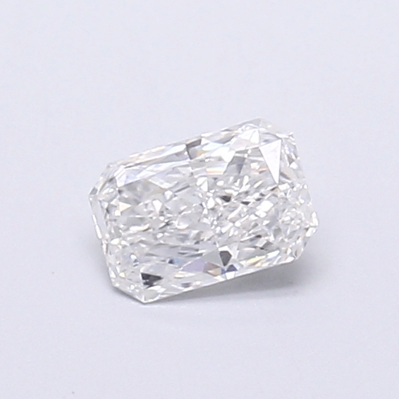 Actual 0.29 carat E Radiant lab-grown diamond