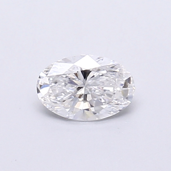 Actual 0.29 carat D Oval lab-grown diamond