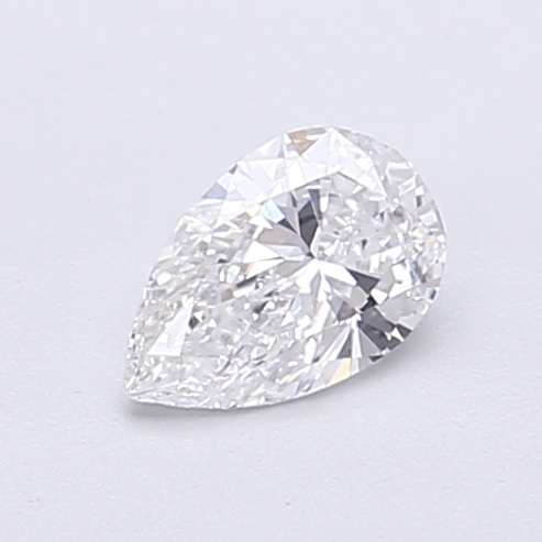 Actual 0.29 carat D Pear lab-grown diamond