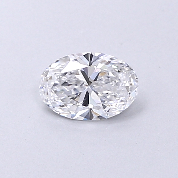 Actual 0.29 carat D Oval lab-grown diamond
