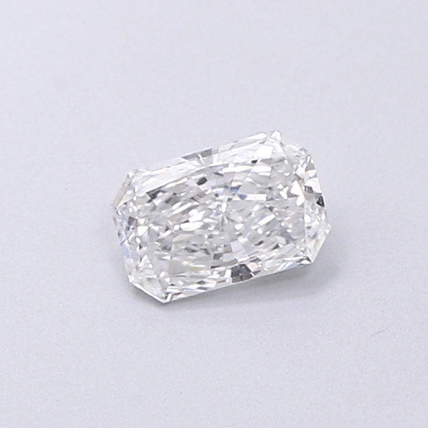 Actual 0.28 carat D Radiant lab-grown diamond