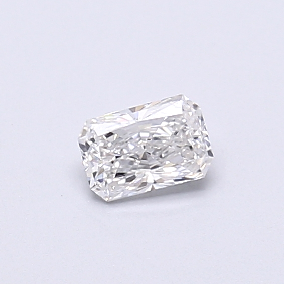 Actual 0.26 carat E Radiant lab-grown diamond