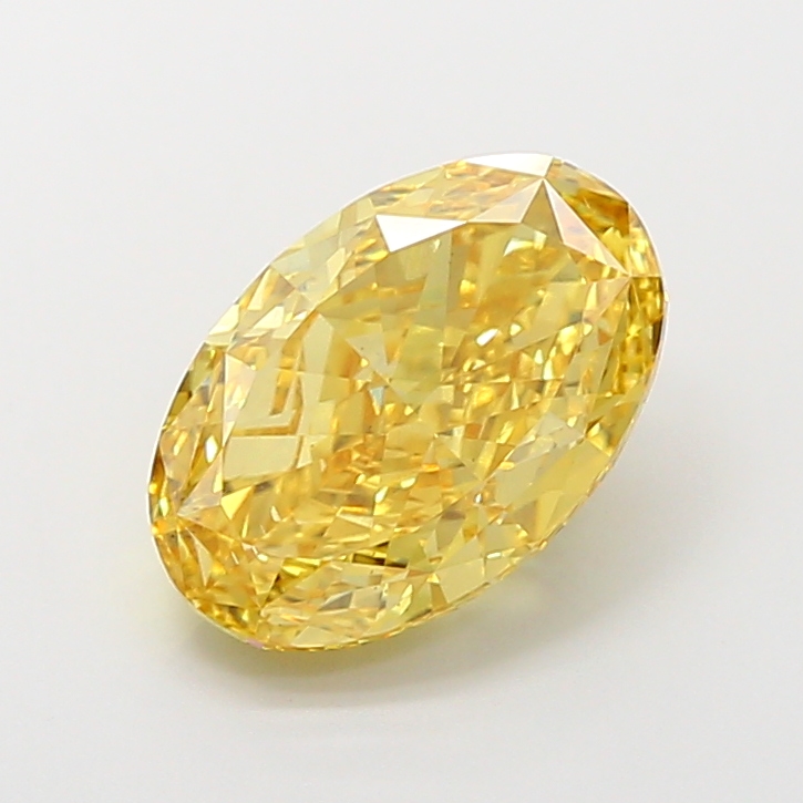 4.02 ct Oval Fancy Vivid Yellow Lab-Grown Diamond