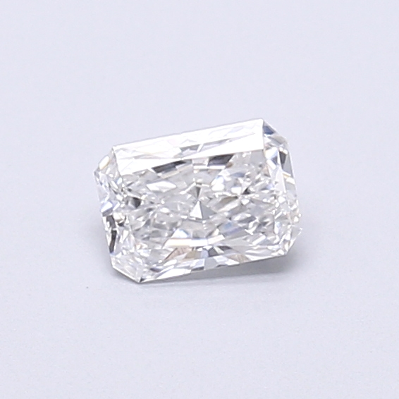 Actual 0.32 carat E Radiant lab-grown diamond