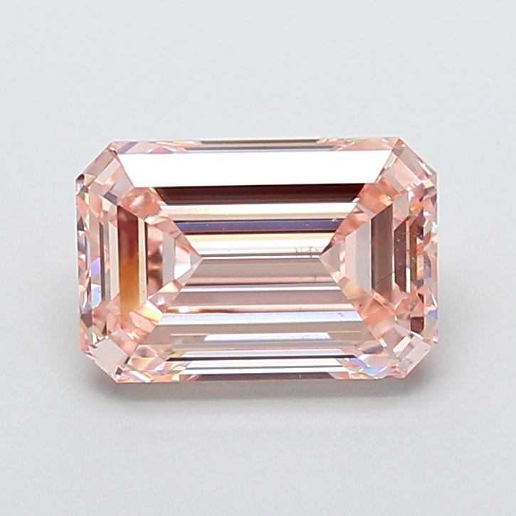 Actual 3.07 carat Fancy Pink Emerald lab-grown diamond