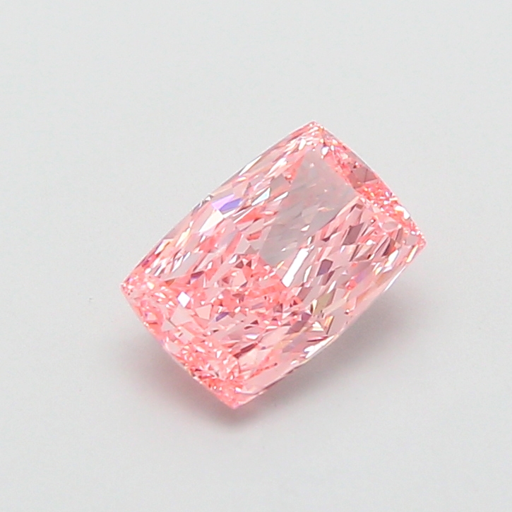1.95 ct Cushion lab grown diamond Fancy Vivid Pink VS1