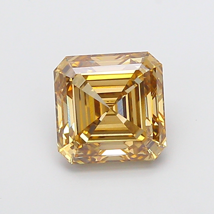 3.55 ct Asscher lab grown diamond Fancy Brown VS1