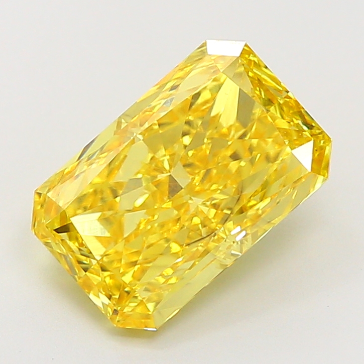 3.53 ct Radiant, Fancy Vivid Yellow VS2 IGI CVD
