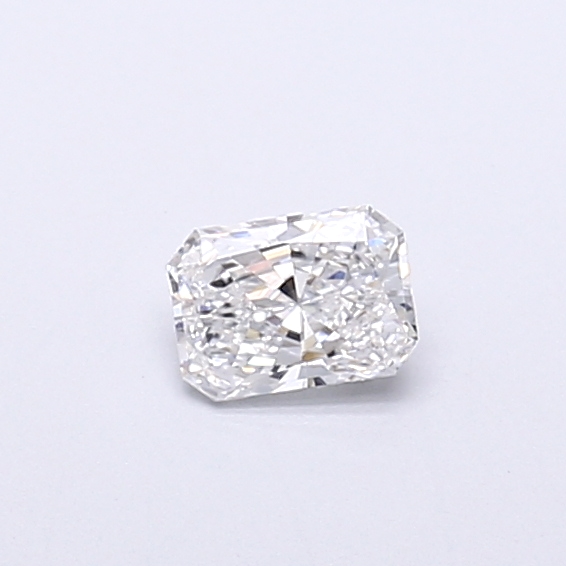 Actual 0.33 carat E Radiant lab-grown diamond