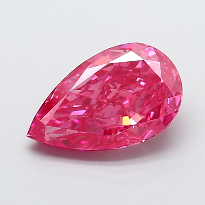 3.00 ct Pear Fancy Vivid Pink Lab-Grown Diamond