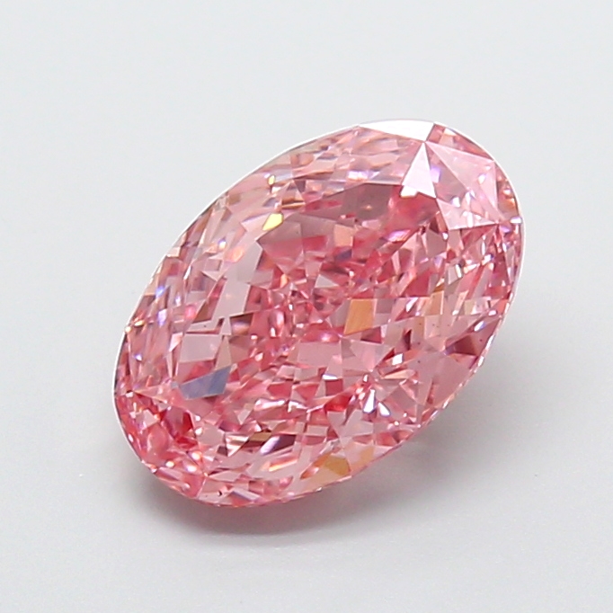 3.50 ct Oval Fancy Vivid Pink Lab-Grown Diamond