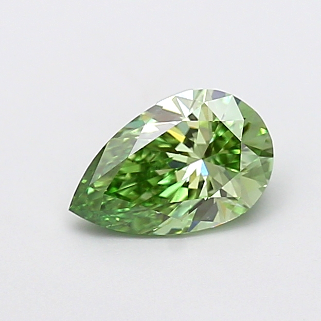 1.03 ct Pear Fancy Vivid Green Lab-Grown Diamond