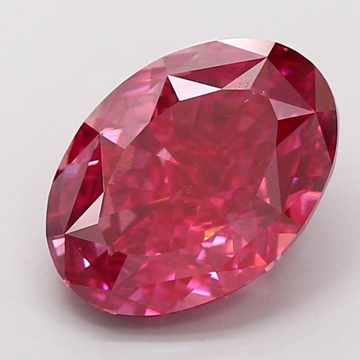 5.02 ct Oval Fancy Vivid Pink Lab-Grown Diamond