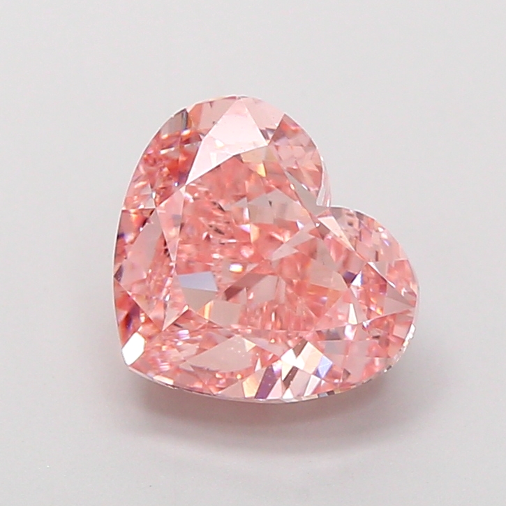 3.16 ct Pink (Vivid) VS1 Heart Modified lab-grown diamond