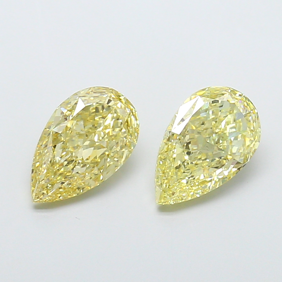 5.01 ct Pear Fancy Light Yellow Lab-Grown Diamond